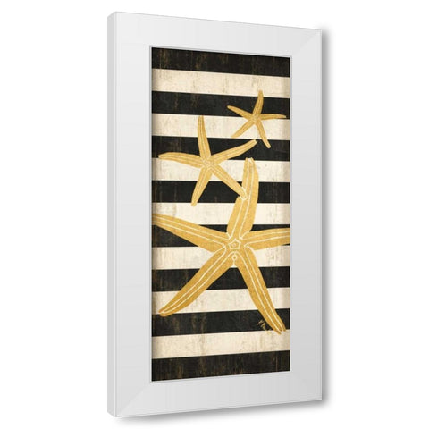 Gold Coast Starfish White Modern Wood Framed Art Print by Brent, Paul