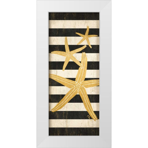 Gold Coast Starfish White Modern Wood Framed Art Print by Brent, Paul