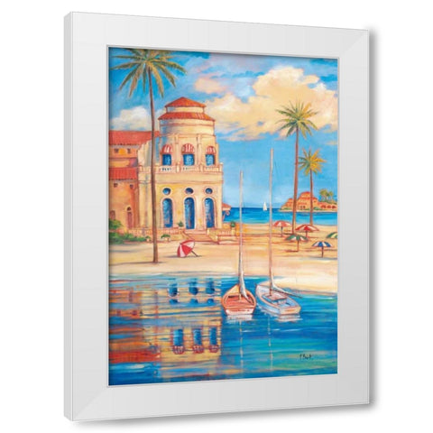 Beach Club I White Modern Wood Framed Art Print by Brent, Paul