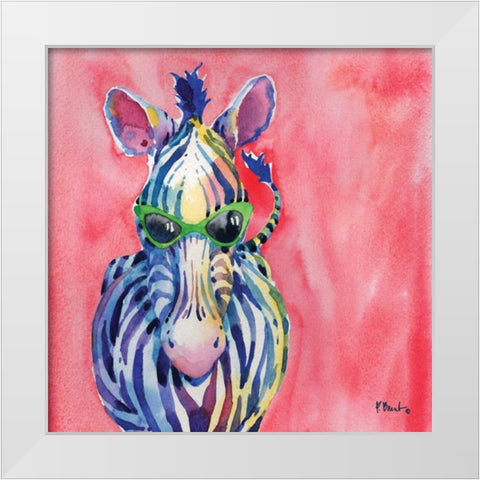 Sunny Farm I White Modern Wood Framed Art Print by Brent, Paul