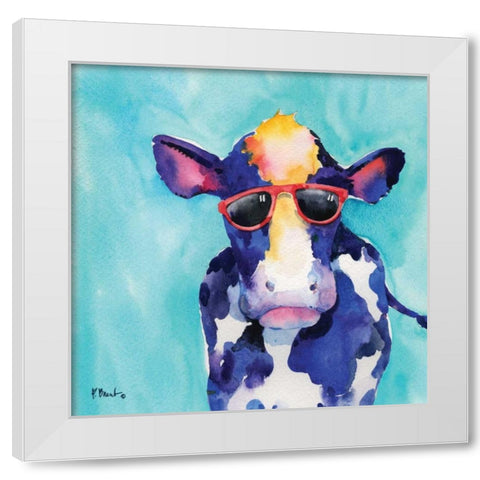 Sunny Farm IV White Modern Wood Framed Art Print by Brent, Paul