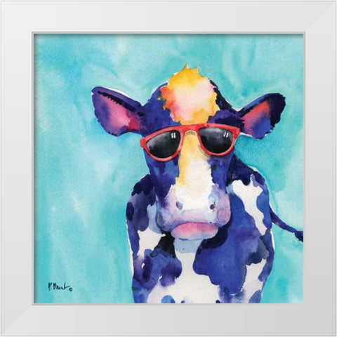 Sunny Farm IV White Modern Wood Framed Art Print by Brent, Paul