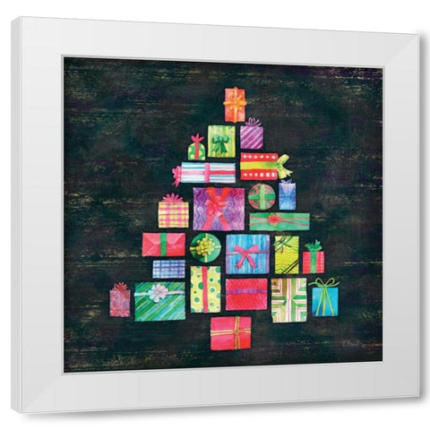 Cheerful Tree II White Modern Wood Framed Art Print by Brent, Paul
