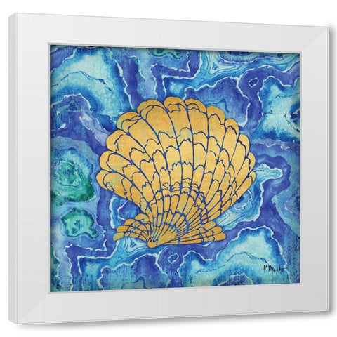 Agate Shell I White Modern Wood Framed Art Print by Brent, Paul