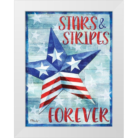 Freedom Star III White Modern Wood Framed Art Print by Brent, Paul