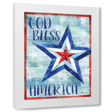 Freedom Star IV White Modern Wood Framed Art Print by Brent, Paul