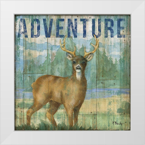 Adventure Lodge I White Modern Wood Framed Art Print by Brent, Paul