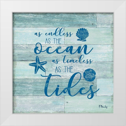 Beach Inspiration III White Modern Wood Framed Art Print by Brent, Paul