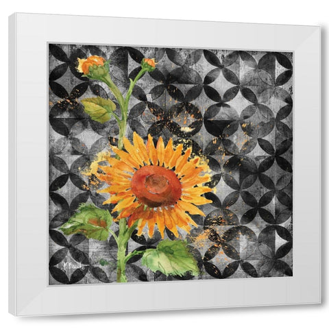Arianna Sunflowers I White Modern Wood Framed Art Print by Brent, Paul