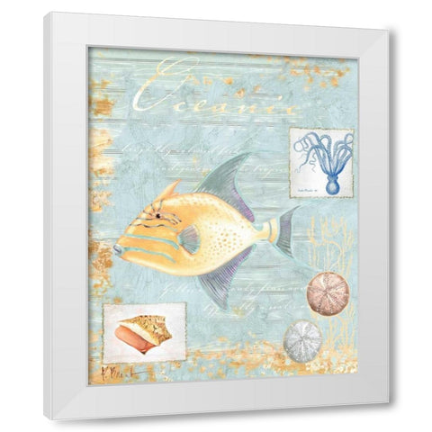 Oceanic White Modern Wood Framed Art Print by Brent, Paul