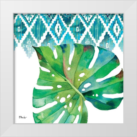 Palm Fronds I White Modern Wood Framed Art Print by Brent, Paul