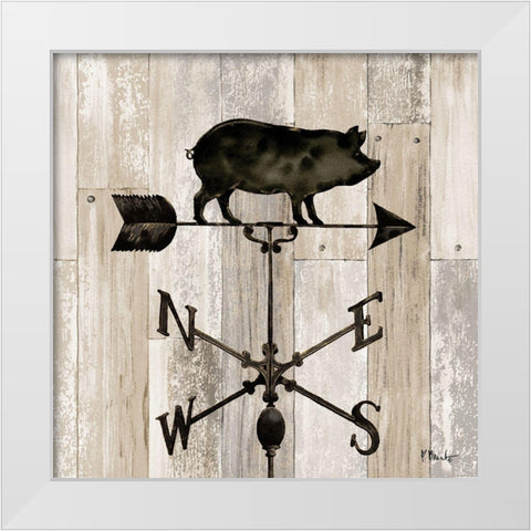 Wrought Iron Vanes I White Modern Wood Framed Art Print by Brent, Paul