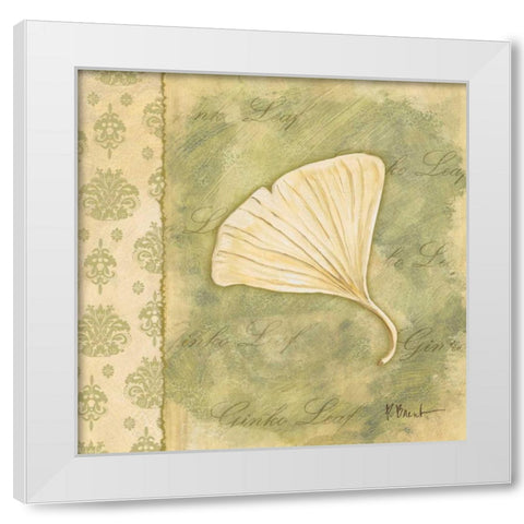 Leaf Oasis III White Modern Wood Framed Art Print by Brent, Paul