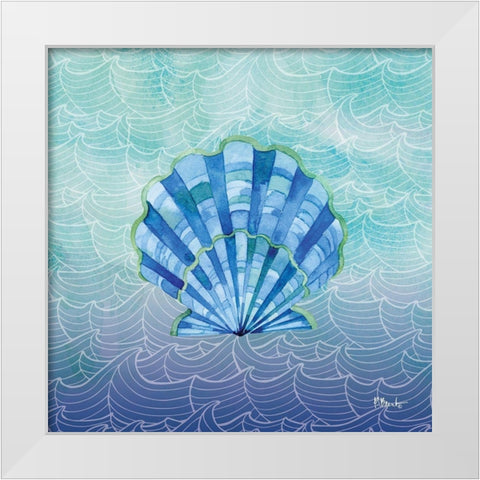 Oceanwave II White Modern Wood Framed Art Print by Brent, Paul