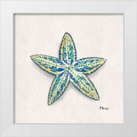 Embellished Shells I White Modern Wood Framed Art Print by Brent, Paul