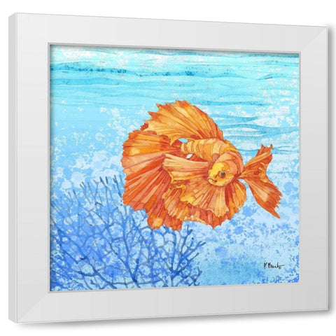 Thai Betta Fish I White Modern Wood Framed Art Print by Brent, Paul
