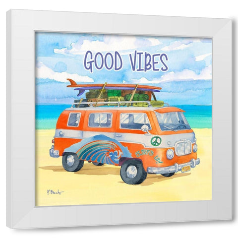 Surf Voyage I White Modern Wood Framed Art Print by Brent, Paul