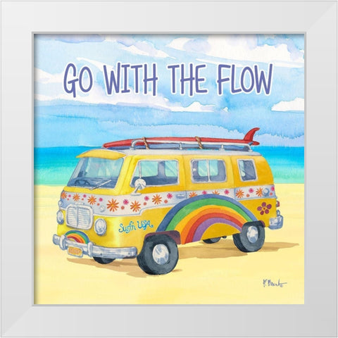 Surf Voyage II White Modern Wood Framed Art Print by Brent, Paul