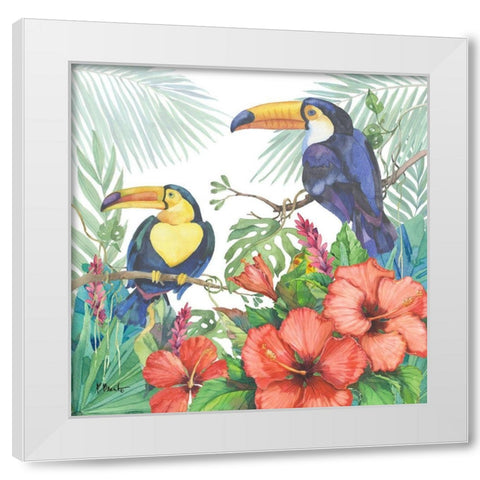 Tropical Fresh II White Modern Wood Framed Art Print by Brent, Paul