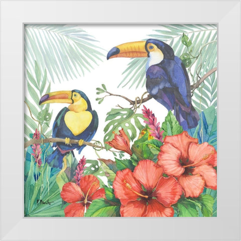 Tropical Fresh II White Modern Wood Framed Art Print by Brent, Paul