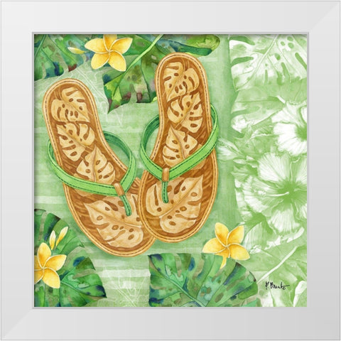 Key West Sandals II White Modern Wood Framed Art Print by Brent, Paul