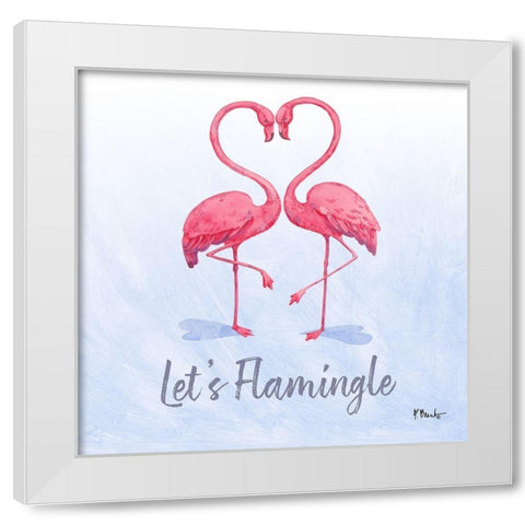 Love Birds I White Modern Wood Framed Art Print by Brent, Paul