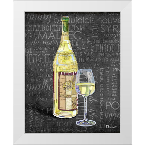 Sundried Wine II White Modern Wood Framed Art Print by Brent, Paul