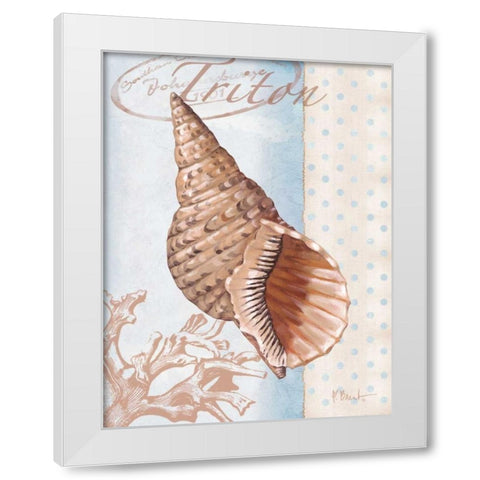 Beachhouse Blue II White Modern Wood Framed Art Print by Brent, Paul