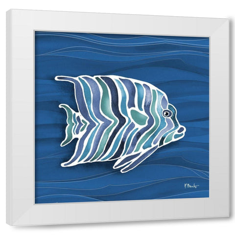 Tahiti Blues I White Modern Wood Framed Art Print by Brent, Paul