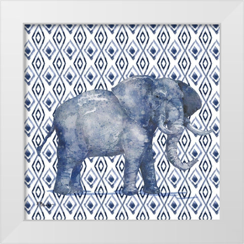 Mud Cloth Animal I White Modern Wood Framed Art Print by Brent, Paul