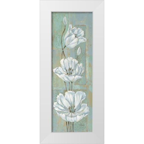 Florentine Tulips White Modern Wood Framed Art Print by Brent, Paul