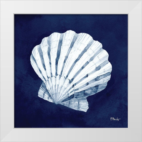 Cyano Shells II White Modern Wood Framed Art Print by Brent, Paul