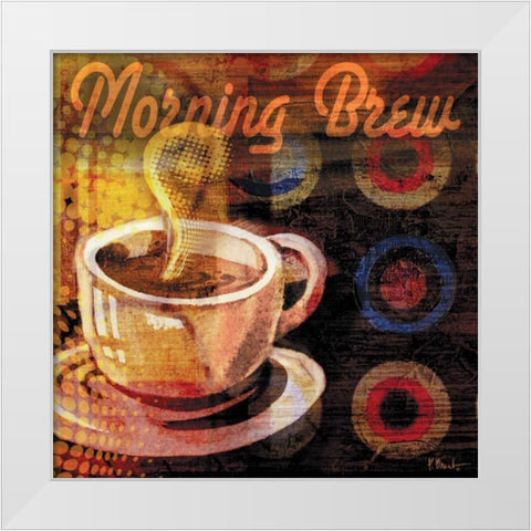 Coffee Break I White Modern Wood Framed Art Print by Brent, Paul