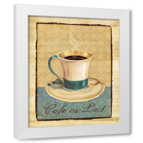 Coffee Club III White Modern Wood Framed Art Print by Brent, Paul