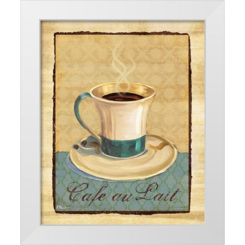 Coffee Club III White Modern Wood Framed Art Print by Brent, Paul