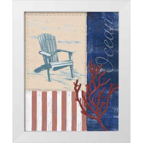 American Coastal IV White Modern Wood Framed Art Print by Brent, Paul