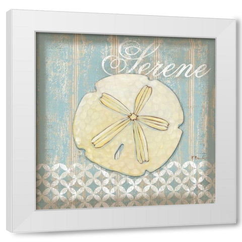 Spa Shells I White Modern Wood Framed Art Print by Brent, Paul