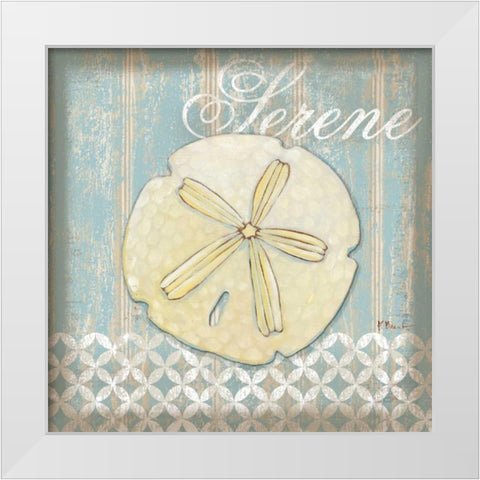 Spa Shells I White Modern Wood Framed Art Print by Brent, Paul