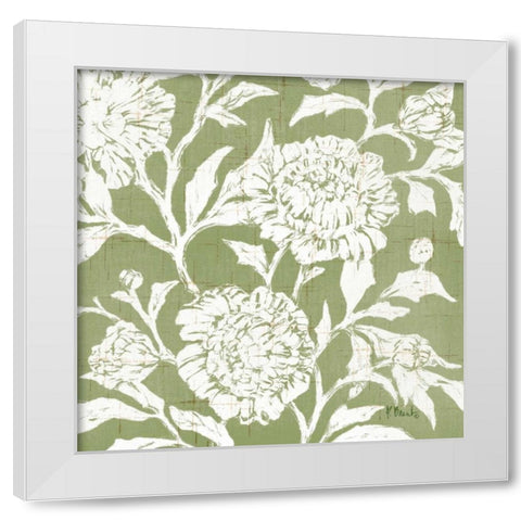 Jardin Floral I White Modern Wood Framed Art Print by Brent, Paul