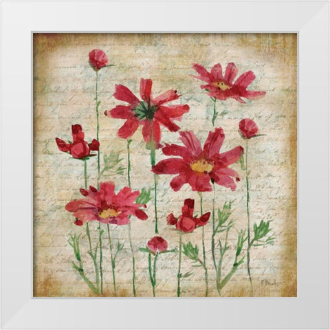 Poetic Garden III White Modern Wood Framed Art Print by Brent, Paul