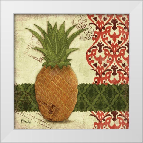 Thai Pineapple II White Modern Wood Framed Art Print by Brent, Paul