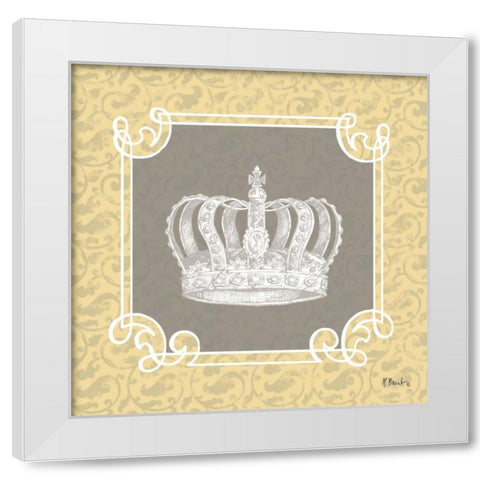 Tres Jolie I White Modern Wood Framed Art Print by Brent, Paul