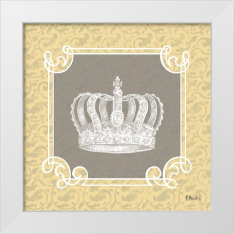 Tres Jolie I White Modern Wood Framed Art Print by Brent, Paul