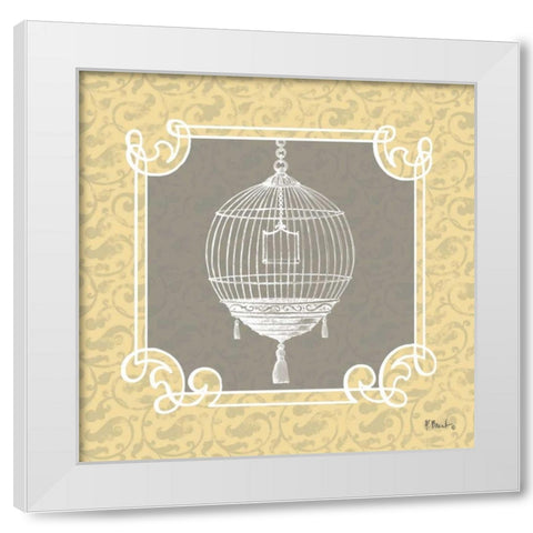 Tres Jolie III White Modern Wood Framed Art Print by Brent, Paul