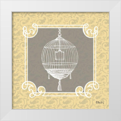 Tres Jolie III White Modern Wood Framed Art Print by Brent, Paul