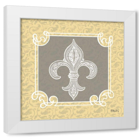 Tres Jolie IV White Modern Wood Framed Art Print by Brent, Paul