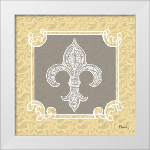 Tres Jolie IV White Modern Wood Framed Art Print by Brent, Paul