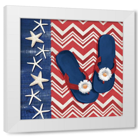 Americas Beach I White Modern Wood Framed Art Print by Brent, Paul