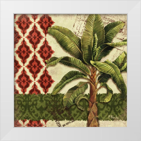 Thai Palm I White Modern Wood Framed Art Print by Brent, Paul