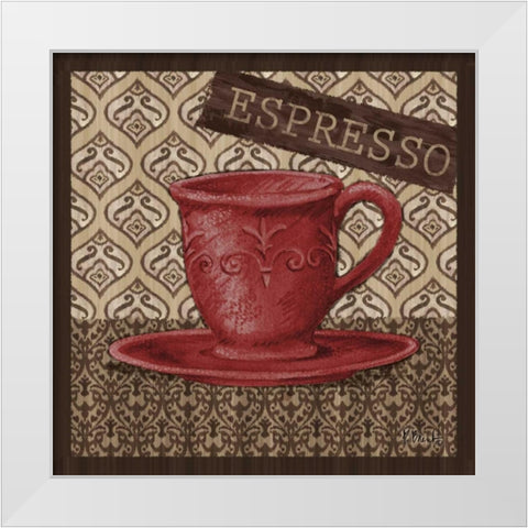 Barista II White Modern Wood Framed Art Print by Brent, Paul